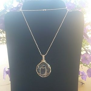 Hand wrapped pendant and necklace
